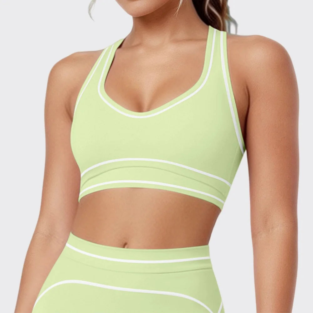Sports Tank Top Women Sexy Fitness Bra Tights Backless Gym Clothe Underwear Yoga Bras High Running Training Shockproof Chest Pad