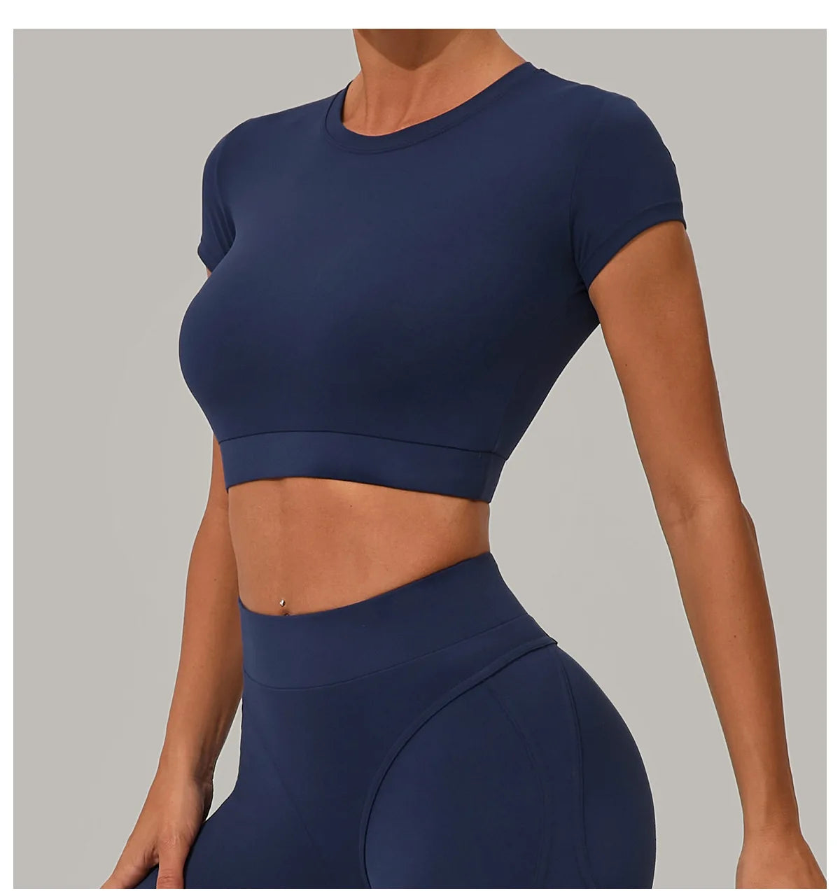 Women Yoga Top Sport T-Shirts Exercise Fitness Clothes Short Sleeve Yoga Shirt Gym Top Running Quick Drying Workout Sport Top