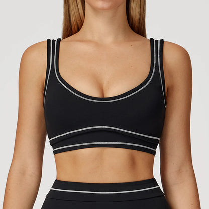 Yoga Bra Women's Shockproof Sports Bra Summer Top Push Up Fitness Underwear Female Sport Tops Breathable Running Vest Bralette