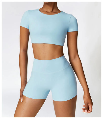 Women Yoga Shorts Fitness Shorts Running Cycling Shorts Breathable Sports Leggings High Waist Summer Workout Gym Push Up Shorts