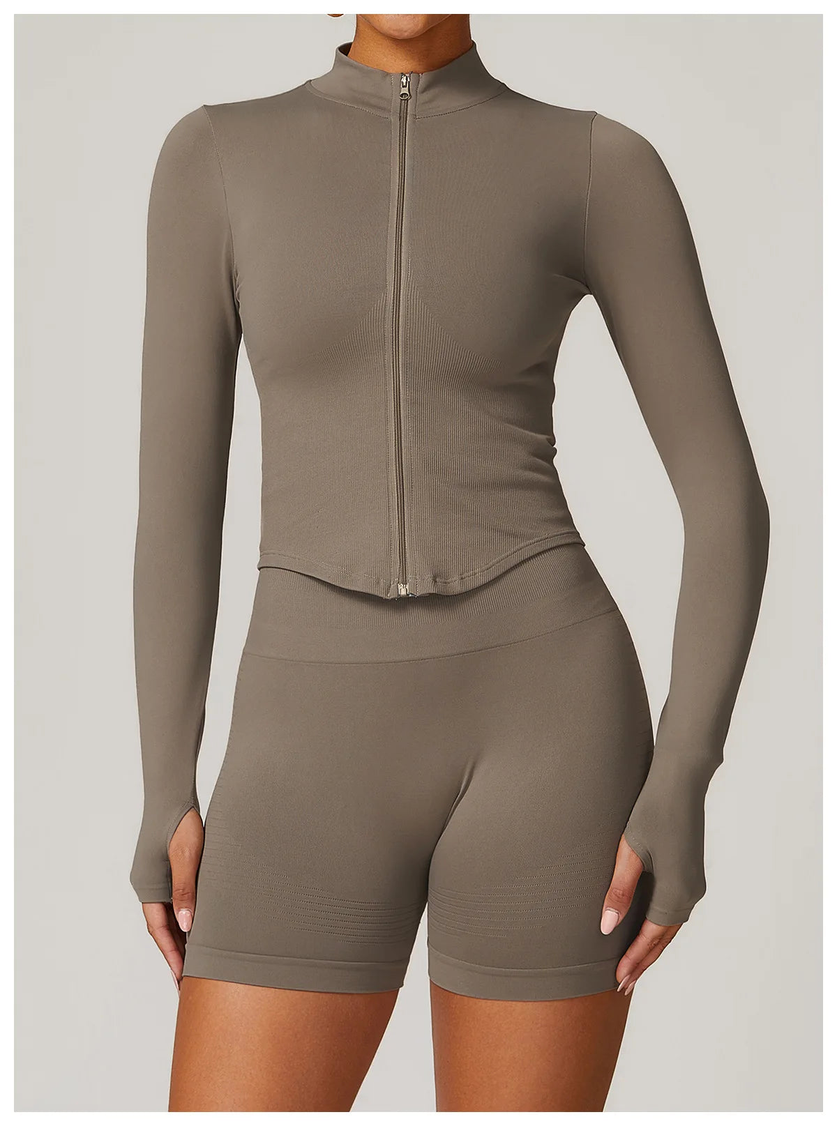 New Zipper Sports Top Women Gym Long Sleeve for Fitness Seamless Coat  Clothing Running Workout Tights Gym Tops Yoga Shirts