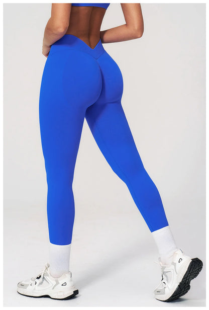 Seamless Leggings Summer Women Yoga Leggings Gym V Shaped Tight Fitness Pants Running Cycling Trousers High Waist Sports Legging