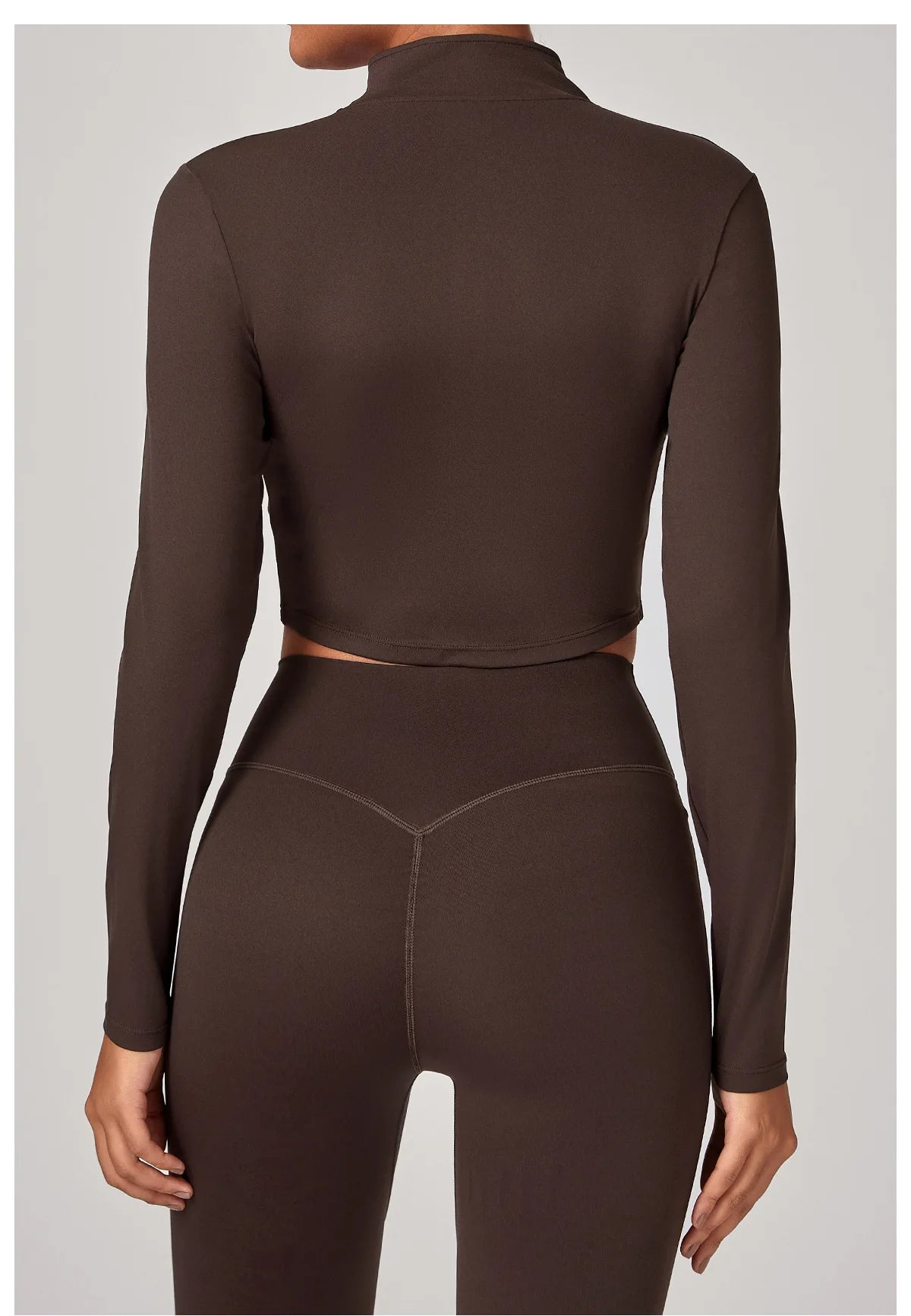 Sportswear Woman Gym Long Sleeved Women Slim Yoga Clothe Running Fitness Quick Dry Zipper Cardigan Stand Up Collar Sports Jacket