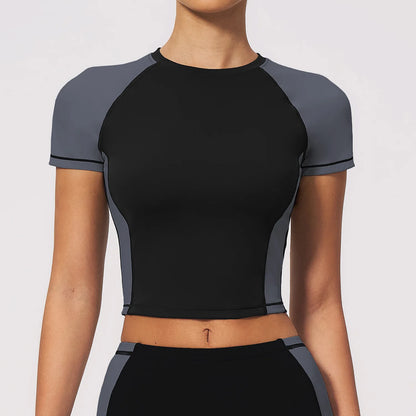 Summer Yoga Top Women Breathable Yoga Shirts Fitness Sports T-Shirts Gym Crop Top Light Weight Yoga Shirt Fitness Activewear