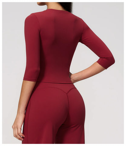 Summer Women Yoga Shirts Tight Yoga Top Breathable Fitness Sports T-Shirts Fitness Clothes Running Sport Top Gym Workout Shirts