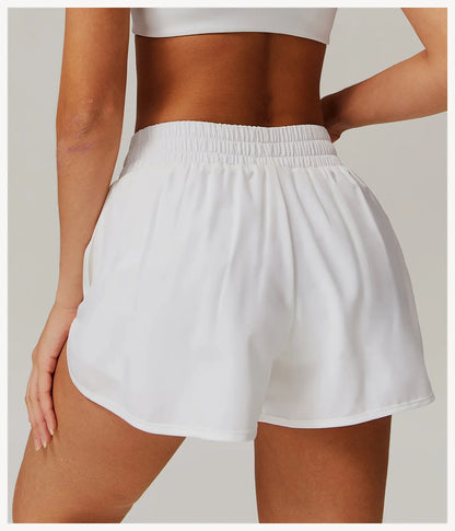 Running Shorts 2024 Summer Women Sports Shorts Lining 2 In 1 Quick-dry Yoga Shorts Breathable Fitness Shorts High Waist Fitness