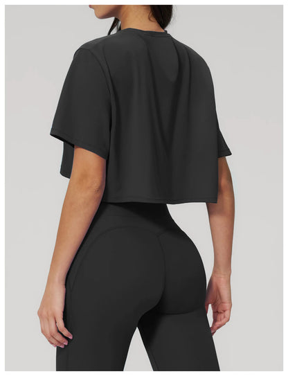 Women Yoga Sports T-Shirts Fitness Short Sleeve Sports T-Shirts Ropa Mujer Gym Workout Shirts Running Active Wear Sports Shirts