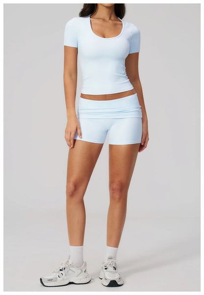 Summer Gym T-Shirt Women Short Sleeve Yoga Tops Workout Top Running Sports T Shirts Fitness Workout Tee Sports Tops Activewear