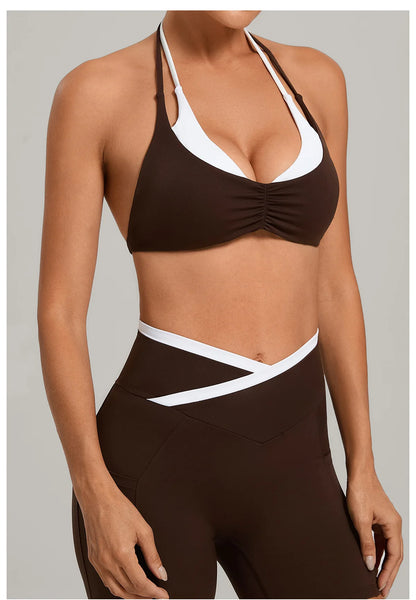 Sportswear Woman's Gym Underwear Stretch Shoulder Strap Fitness Sports Bra Breathable Female Top Yoga Sport Bra Outdoor Jogging