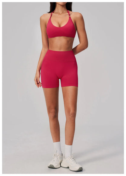 Seamless Sports Shorts Women Yoga Shorts High Waist Workout Shorts Breathable Sports Leggings Gym Shorts Running Cycling Shorts
