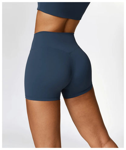 Women High Waist Yoga Shorts Running Cycling Shorts Breathable Fitness Shorts Female Summer Workout Shorts Gym Sports Tights