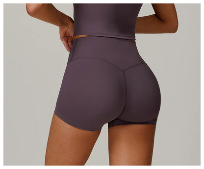 Women High Waist Yoga Shorts Running Cycling Shorts Breathable Fitness Shorts Female Summer Workout Shorts Gym Sports Tights
