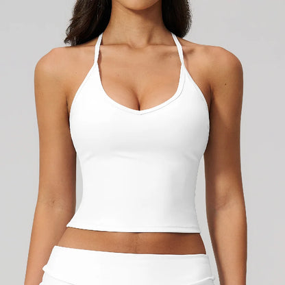 Summer Yoga Vest Women Workout Top Quick-Dry Crop Top Shockproof Gym Vest Female Running Tight Top Beautiful back Sports Tops