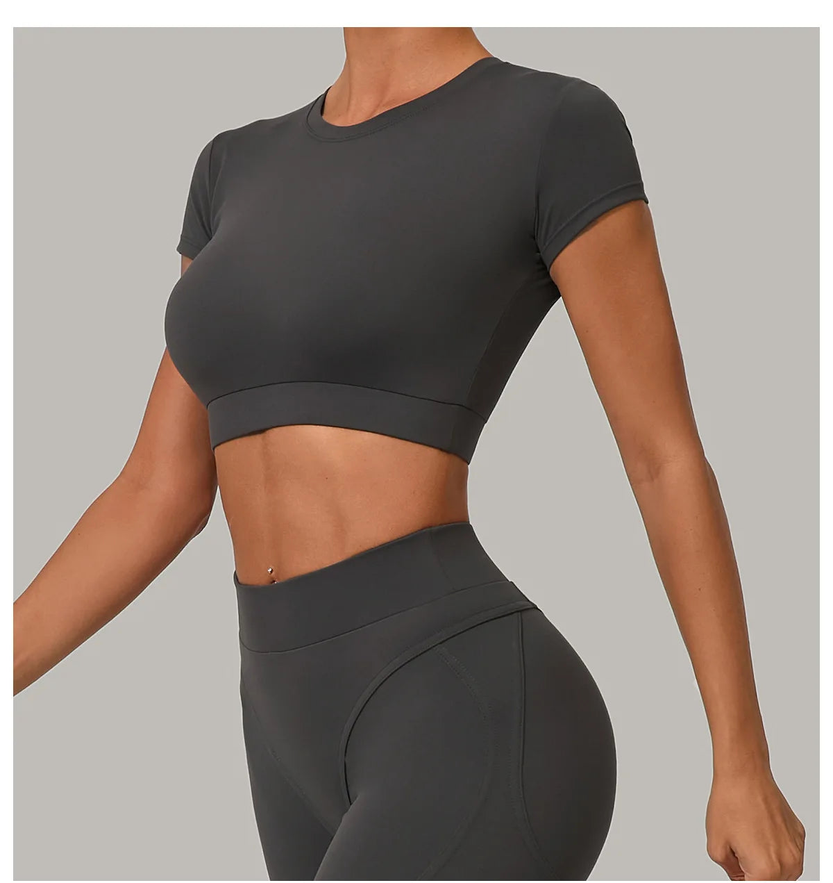 Women Yoga Top Sport T-Shirts Exercise Fitness Clothes Short Sleeve Yoga Shirt Gym Top Running Quick Drying Workout Sport Top
