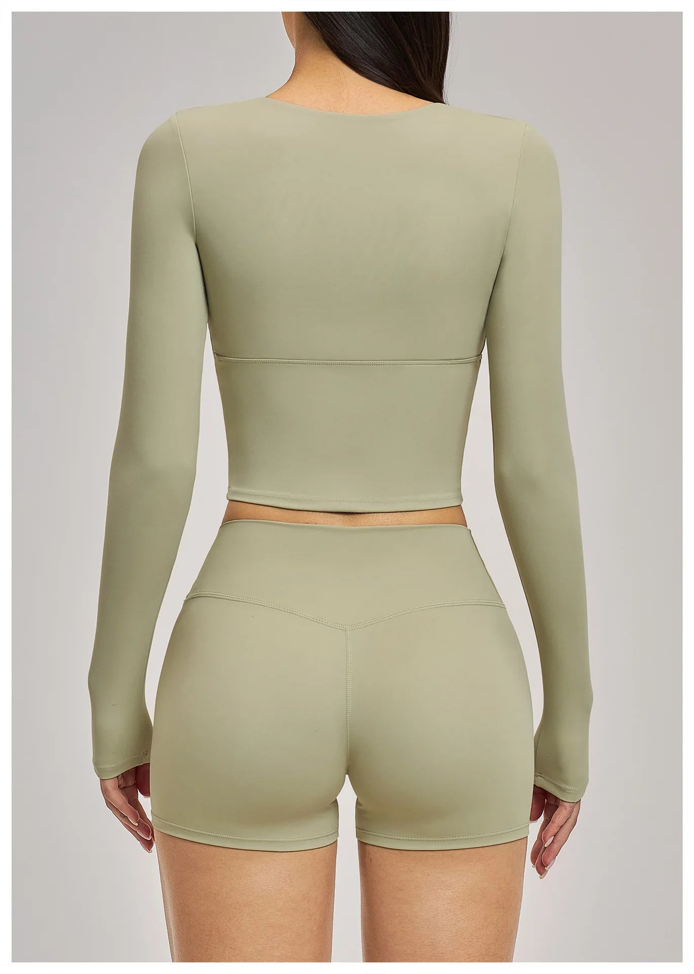 Women's Yoga T-Shirt Deep V Long Sleeve Sports Tops Gym Workout Shirts Breathable Fitness Yoga Top Female Running Push Up Shirts