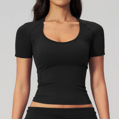 Summer Gym T-Shirt Women Short Sleeve Yoga Tops Workout Top Running Sports T Shirts Fitness Workout Tee Sports Tops Activewear