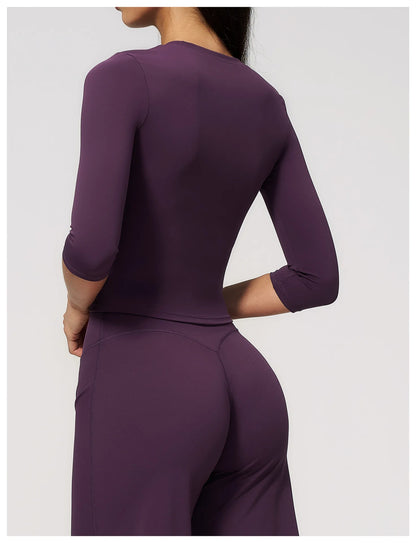 Summer Women Yoga Shirts Tight Yoga Top Breathable Fitness Sports T-Shirts Fitness Clothes Running Sport Top Gym Workout Shirts