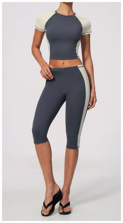 Summer Yoga Top Women Breathable Yoga Shirts Fitness Sports T-Shirts Gym Crop Top Light Weight Yoga Shirt Fitness Activewear