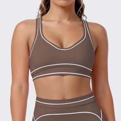 Sports Tank Top Women Sexy Fitness Bra Tights Backless Gym Clothe Underwear Yoga Bras High Running Training Shockproof Chest Pad