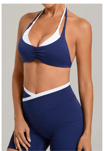 Sportswear Woman's Gym Underwear Stretch Shoulder Strap Fitness Sports Bra Breathable Female Top Yoga Sport Bra Outdoor Jogging