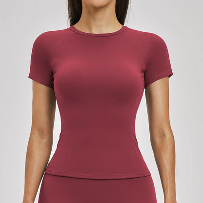 Women's Clothes Yoga Top Sport T Shirt Fitness Clothes Short Sleeve Yoga Shirt Gym Top Female Workout Active Wear Sport Tops
