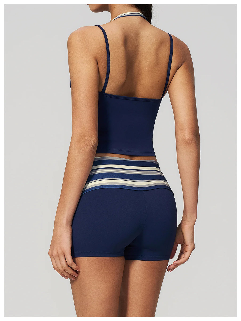 Polka Dot Yoga Tank Top Shockproof Striped Fitness Bra Gym Workout Vest Breathable Sport Top Halter Beautiful Back Sport Vest
