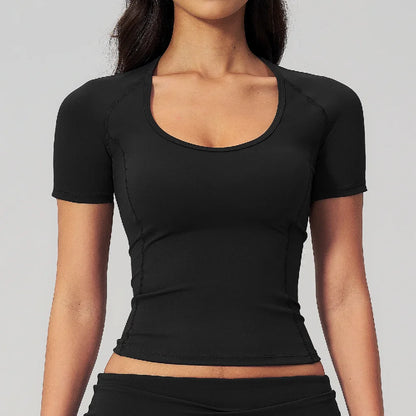 Summer Gym T-Shirt Women Short Sleeve Yoga Tops Workout Top Running Sports T Shirts Fitness Workout Tee Sports Tops Activewear