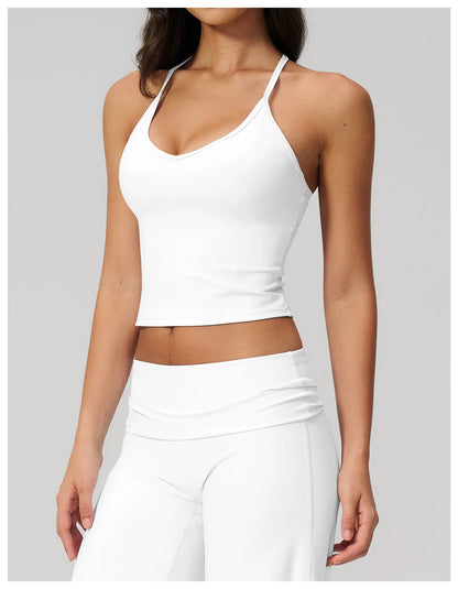 Summer Yoga Vest Women Workout Top Quick-Dry Crop Top Shockproof Gym Vest Female Running Tight Top Beautiful back Sports Tops