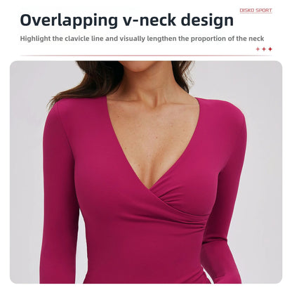 Yoga Shirts For Women Slim Fit Long Sleeve Workout Dry Fit Breathable High Elastic Sports Top Winter Fitness Running Gym Clothes
