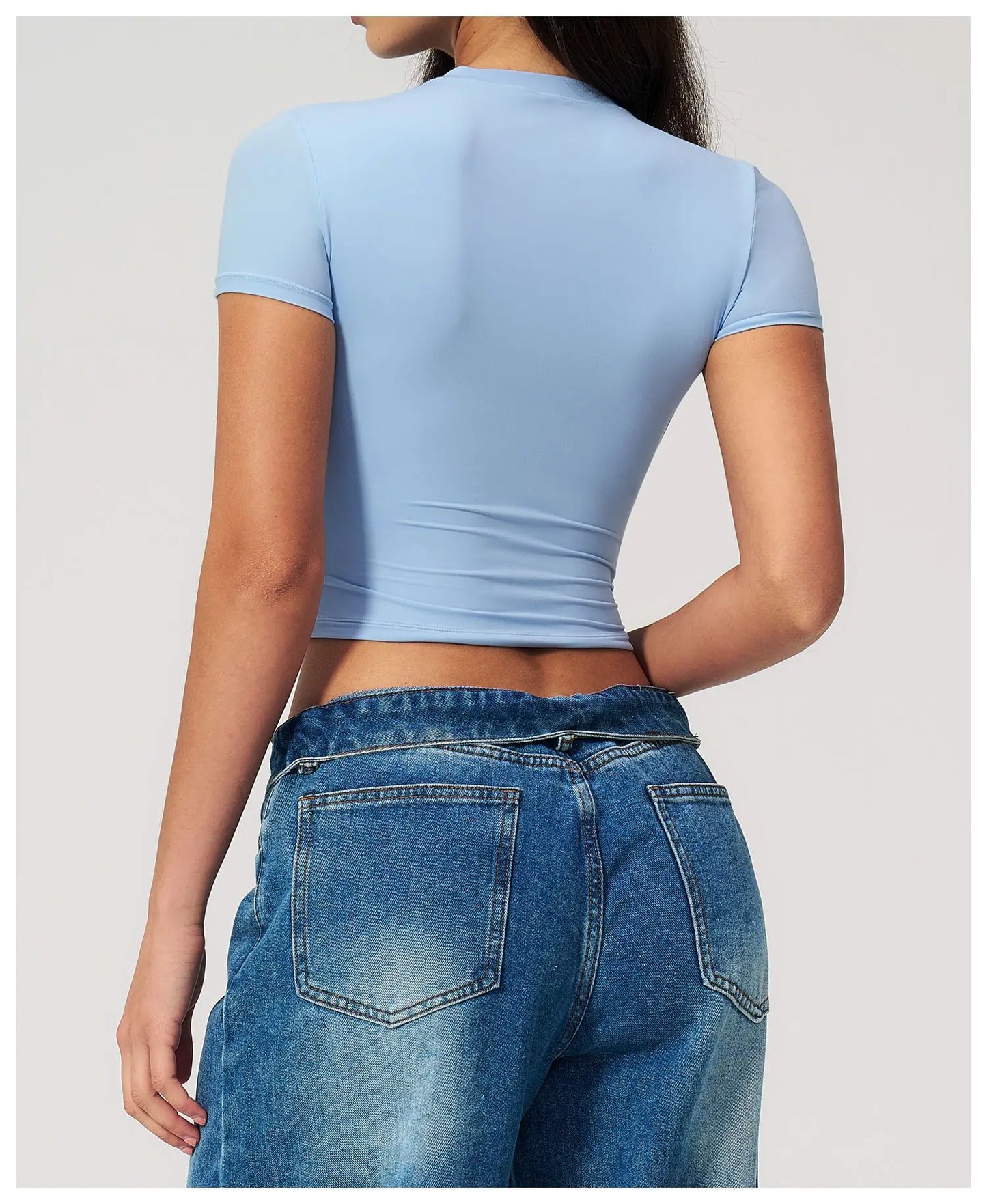 Summer Gym Crop Tops Women Yoga T-shirts Fitness Short Sleeved Workout Shirts Gym Sports Shirts Female Running Active Yoga Wea
