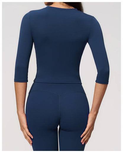 Summer Women Yoga Shirts Tight Yoga Top Breathable Fitness Sports T-Shirts Fitness Clothes Running Sport Top Gym Workout Shirts