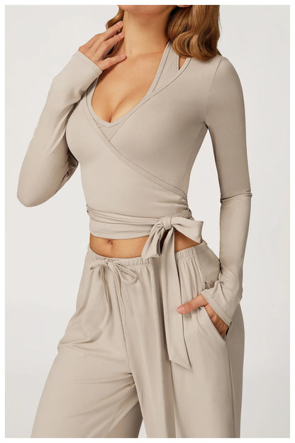 Women Fitness Yoga Shirt Strappy Long Sleeve Sports Jacket Gym Top Activewear Running Coats Workout Clothes Woman Sportswear ﻿