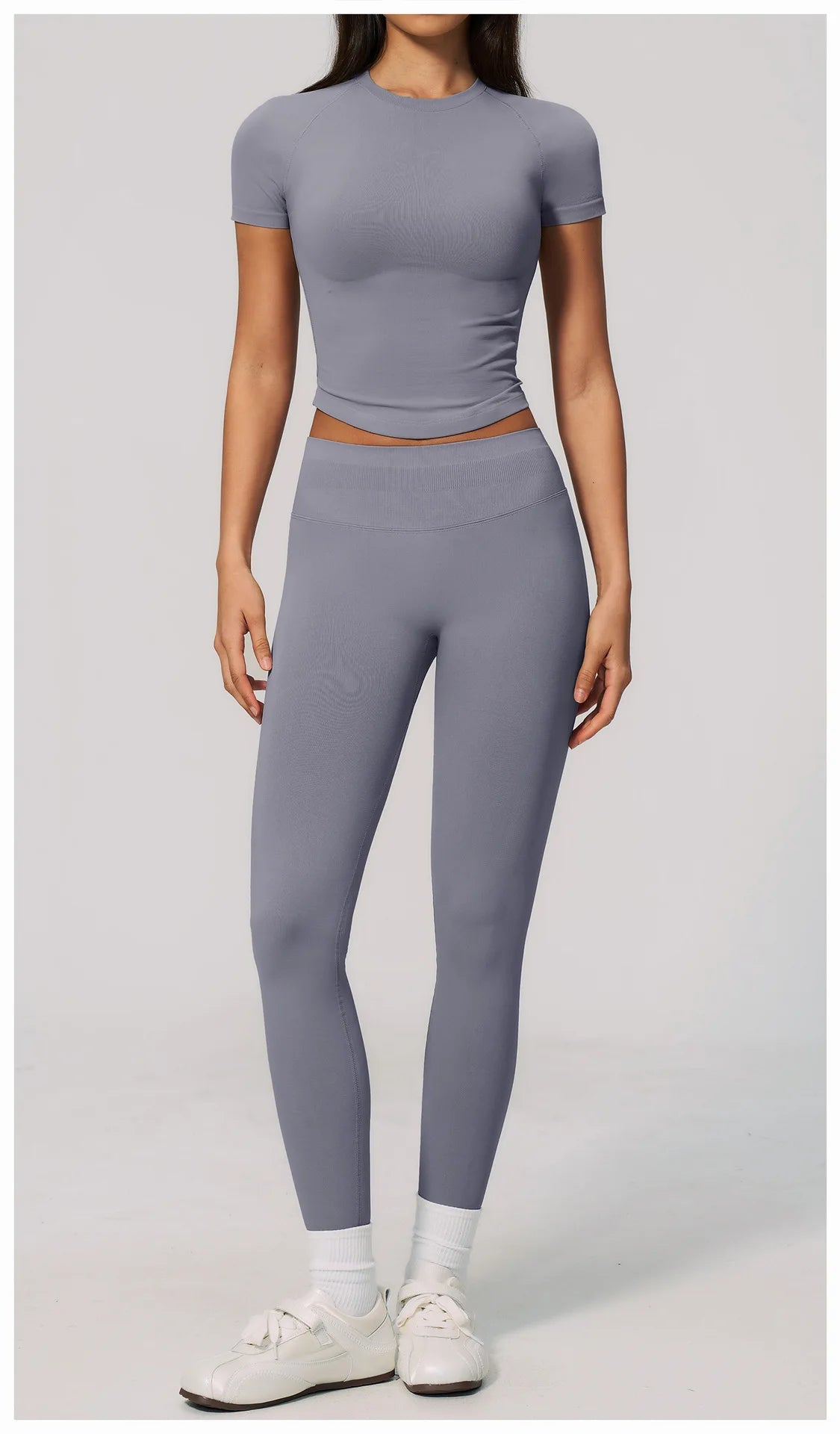 Yoga Shirts Women Seamless Fitness Short Sleeve Top Gym Workout Yoga T-Shirts Quick Dry Breathable Cycling Running Sport Tee Top