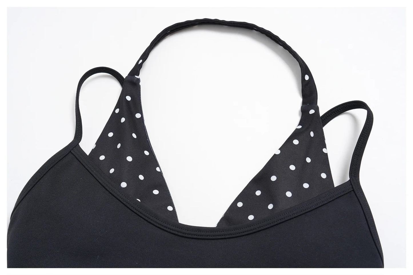 Women's Striped Yoga Bra Breathable Sports Underwear Shockproof Workout Top Sexy Polka Dot Bra Beautiful Back Sports Yoga Top