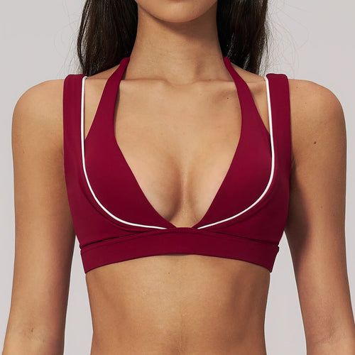 Summer Sexy Gym Top Women's Sports Bra Breathable Sports Underwear Running Shockproof Yoga Bra Female Fitness Bra Workout Top