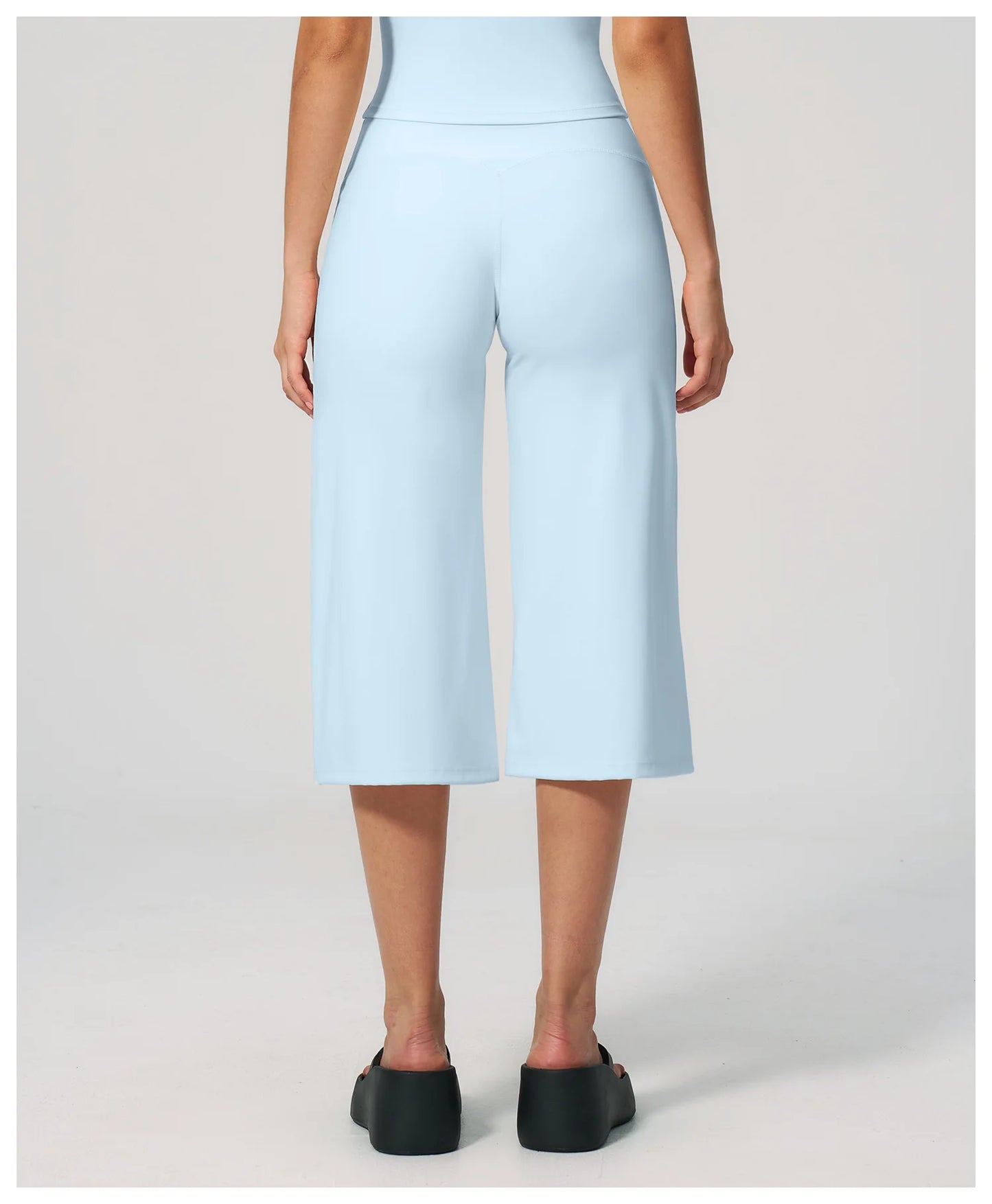 Summer Sports Pants Women Capri Pants Wide Leg Yoga Cropped High Waist Workout Seven Pant Female Running Legging Fitness Shorts