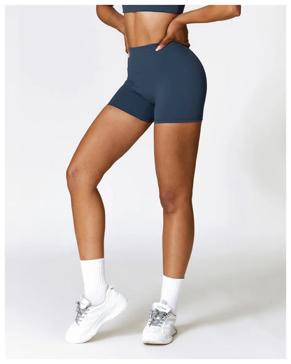 Women High Waist Yoga Shorts Running Cycling Shorts Breathable Fitness Shorts Female Summer Workout Shorts Gym Sports Tights