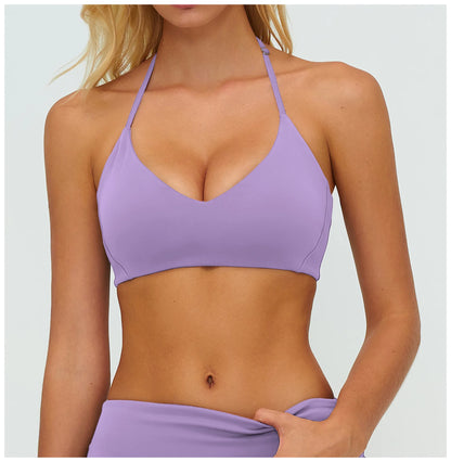 summer Yoga Bra Women's Sports Bra Breathable Vest Shock Proof Top Running Active Sportswear Bra Gym Workout Fitness Push up Top