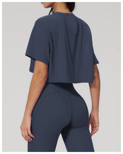 Women Yoga Sports T-Shirts Fitness Short Sleeve Sports T-Shirts Ropa Mujer Gym Workout Shirts Running Active Wear Sports Shirts
