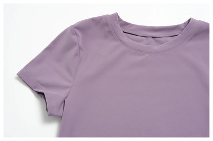 Women Yoga Top Sport T Shirts Fitness Clothes Quick-Drying Short Sleeve Yoga Shirt Gym Workout Top Running Active Wear Sport Top