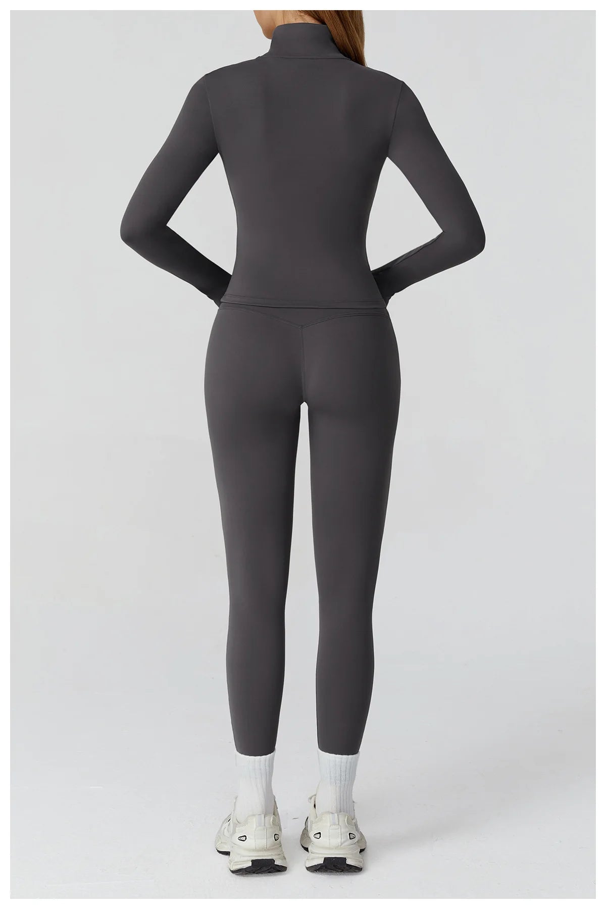 Women Zip Fitness Clothes Long Sleeve Sports Jacket Stand-up Collar Yoga Shirt Quick Dry Gym Top Outdoors Sunscreen Running Coat