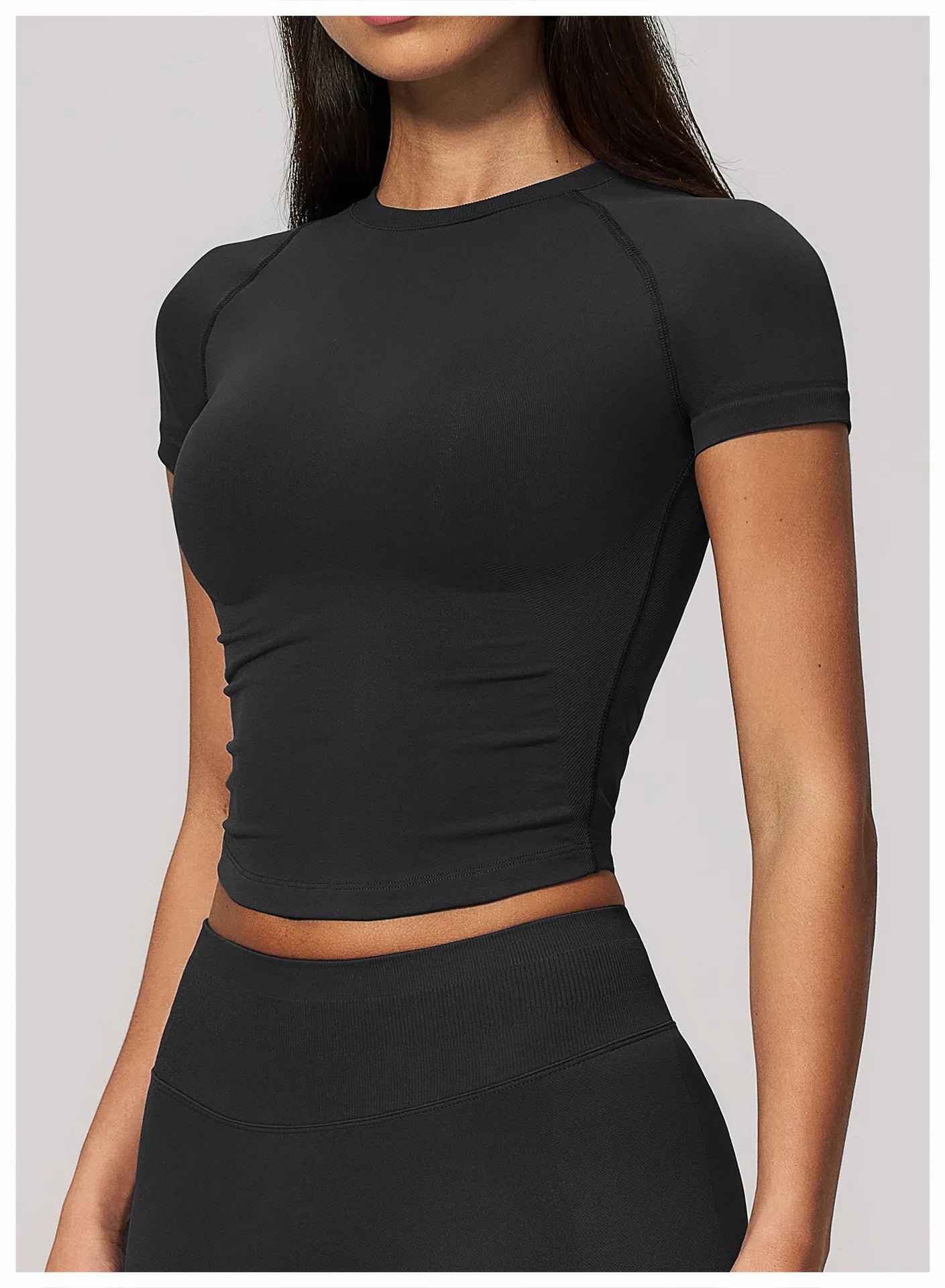 Yoga Shirts Women Seamless Fitness Short Sleeve Top Gym Workout Yoga T-Shirts Quick Dry Breathable Cycling Running Sport Tee Top