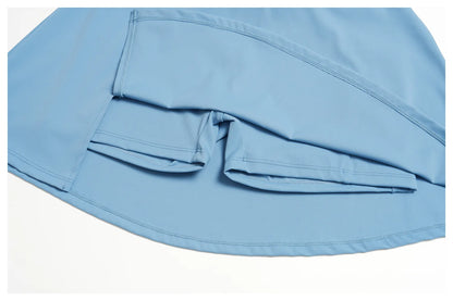 Outdoor Sports Yoga Skirt  Yoga Quick Drying A-line Skirt Women's Badminton Tennis Skirt Summer Cool and Anti Glare Lined Shorts