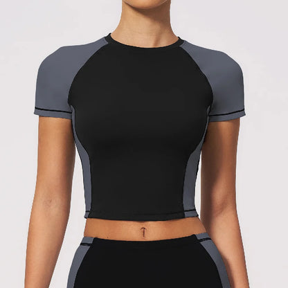Summer Yoga Top Women Breathable Yoga Shirts Fitness Sports T-Shirts Gym Crop Top Light Weight Yoga Shirt Fitness Activewear
