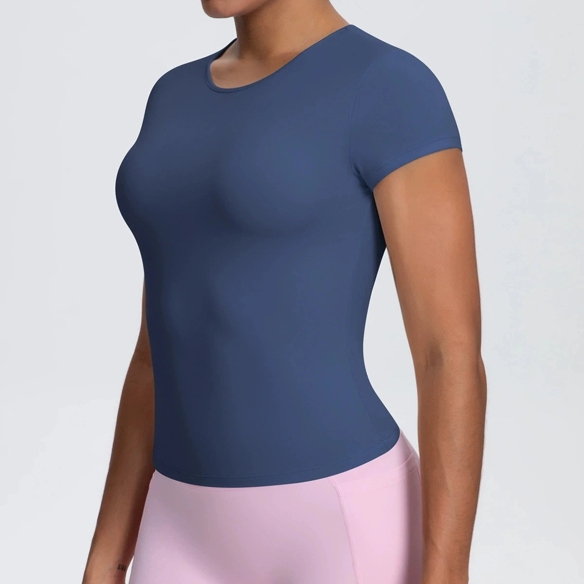 Best Selling New Models Yoga T-Short Sleeve Athletic Yoga Running Sexy Summer Gym Workout Quick Dry Stretchy Tees Tops Baselayer