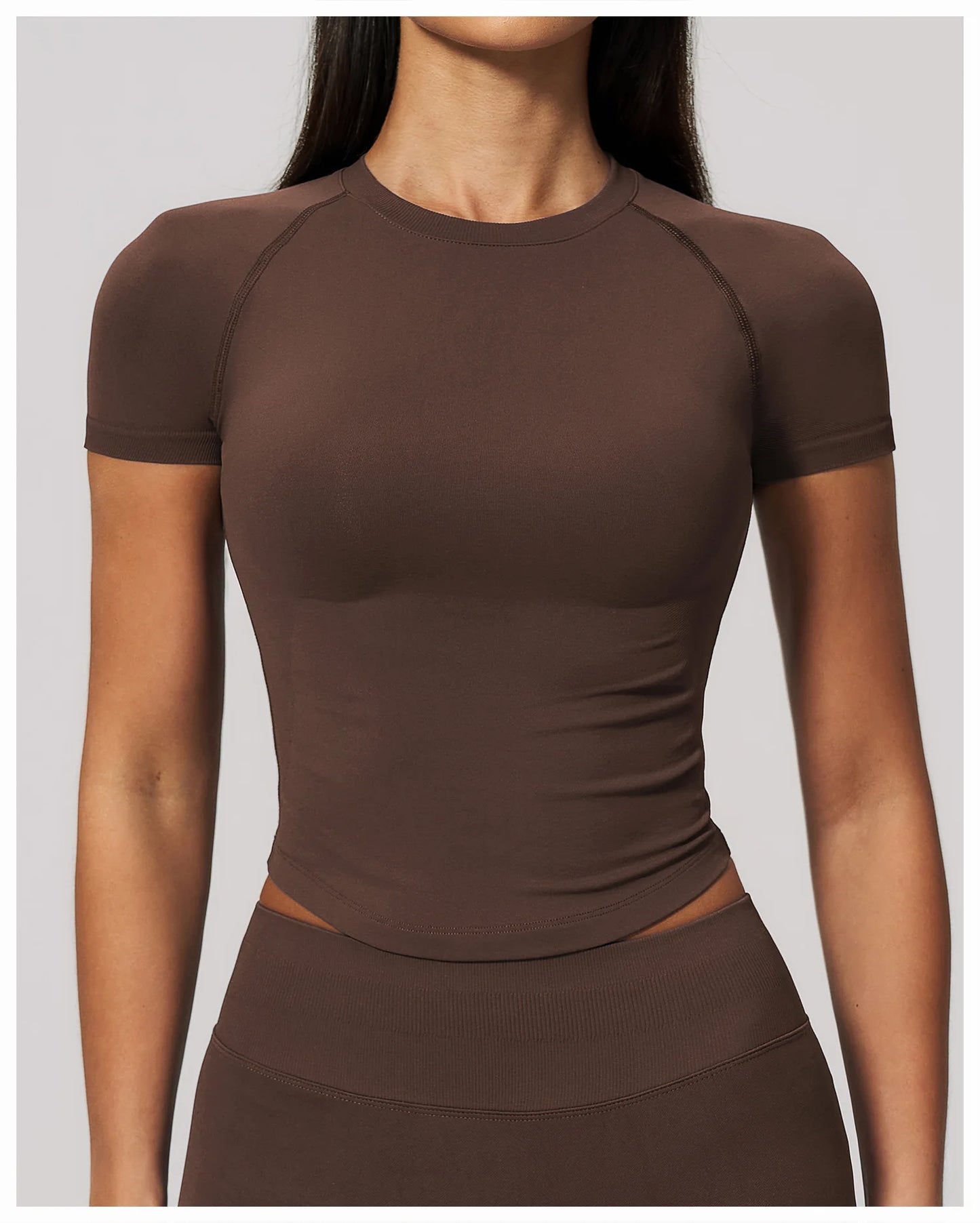 Yoga Shirts Women Seamless Fitness Short Sleeve Top Gym Workout Yoga T-Shirts Quick Dry Breathable Cycling Running Sport Tee Top