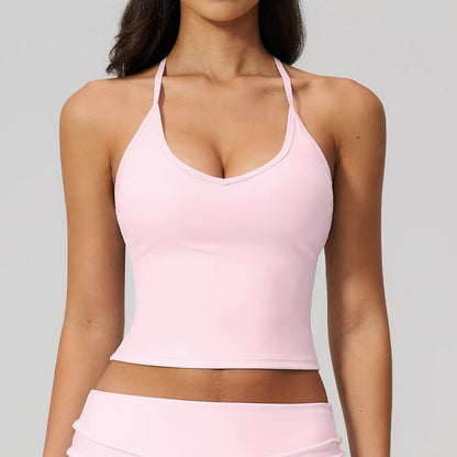 Summer Yoga Vest Women Workout Top Quick-Dry Crop Top Shockproof Gym Vest Female Running Tight Top Beautiful back Sports Tops