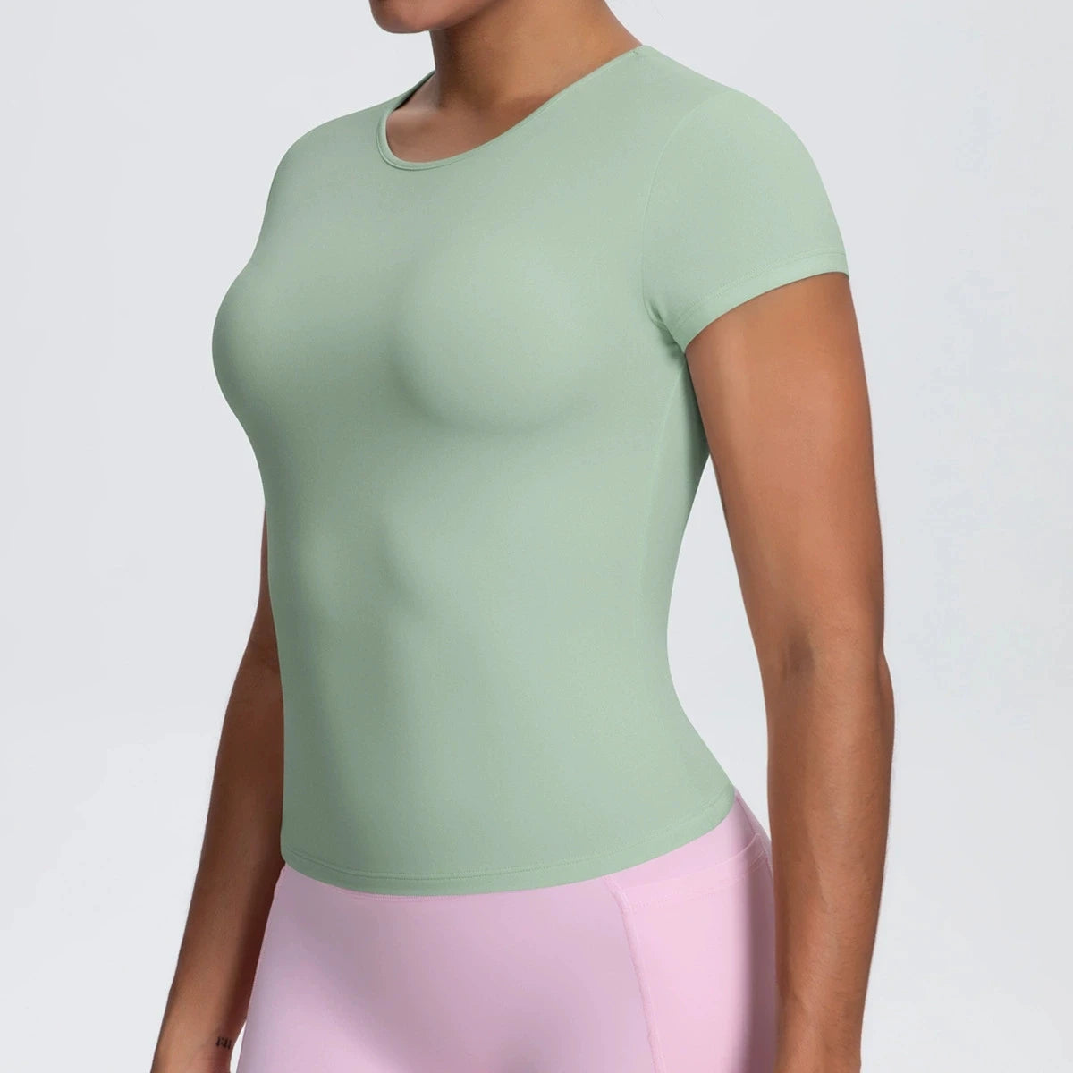 Best Selling New Models Yoga T-Short Sleeve Athletic Yoga Running Sexy Summer Gym Workout Quick Dry Stretchy Tees Tops Baselayer