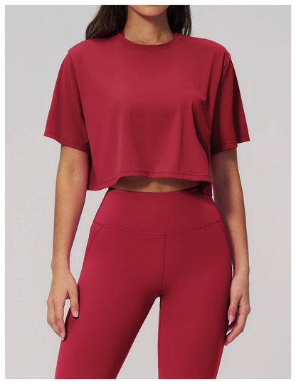 Women Yoga Sports T-Shirts Fitness Short Sleeve Sports T-Shirts Ropa Mujer Gym Workout Shirts Running Active Wear Sports Shirts
