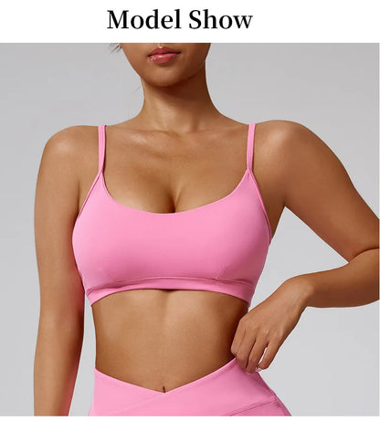 Women's Sports Bra Sexy Beautiful Back Breathable Bra Top Push Up Fitness Bra Yoga Gym Workout Bra Fitness Top Sports